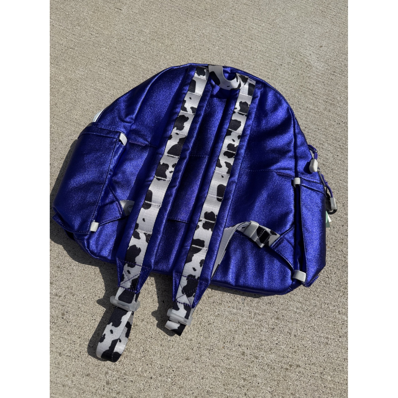 State Bags Kane Kids Travel Backpack Metallic Cowgirl Blue White Rainbow Nwt — image 6 of 8
